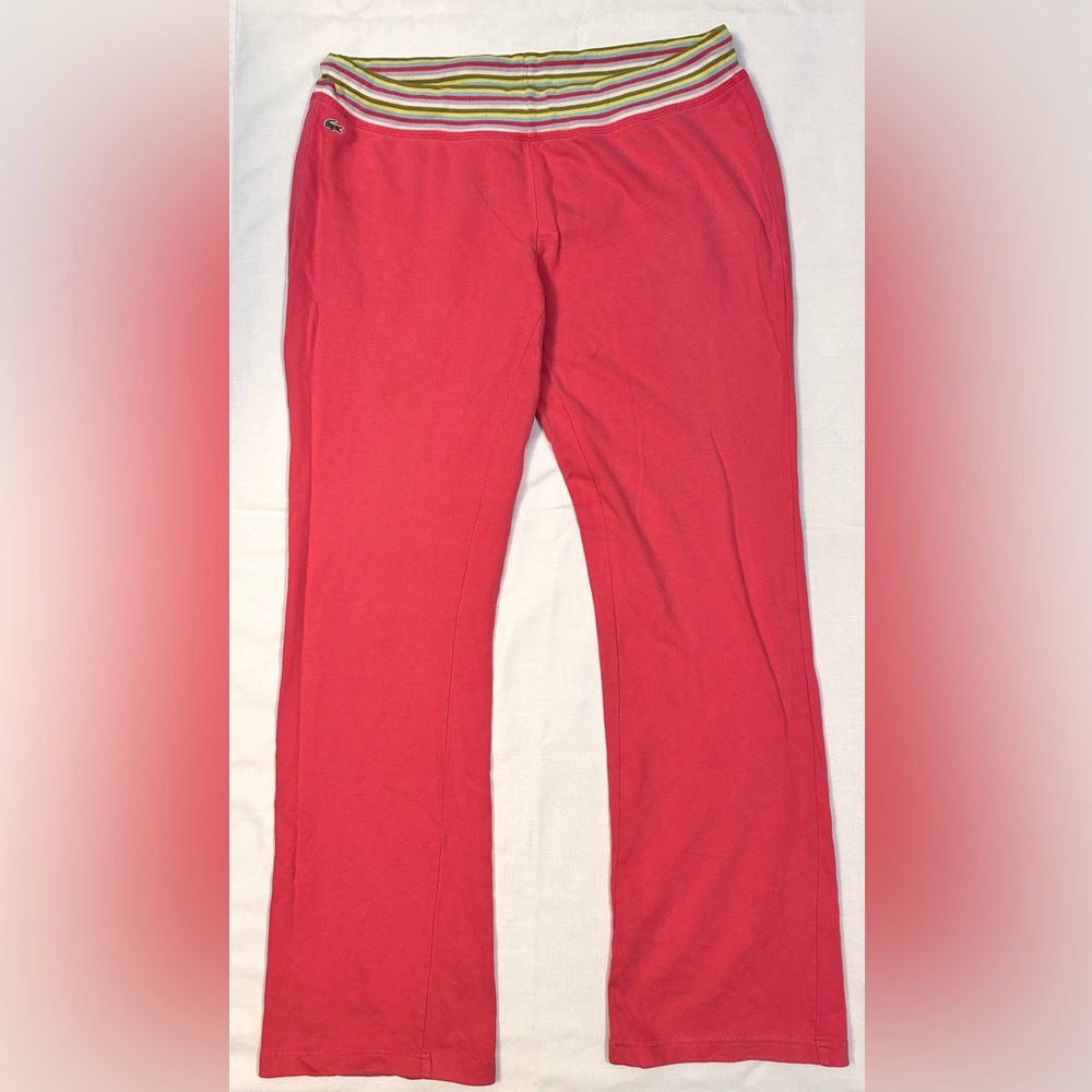 Vintage Lacoste Women’s Sweatpants in Pink | circa 2004